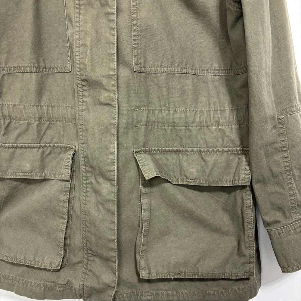 Universal Thread Women's Medium Full Zip Hooded Army Military Green Jacket - Picture 2 of 10